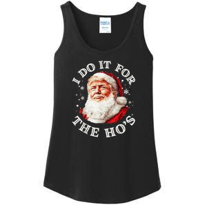 Trump Christmas Santa Claus I Do It For The Hos Cute Xmas Ladies Essential Tank