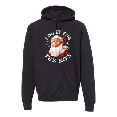 Trump Christmas Santa Claus I Do It For The Hos Cute Xmas Premium Hoodie