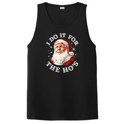 Trump Christmas Santa Claus I Do It For The Hos Cute Xmas PosiCharge Competitor Tank