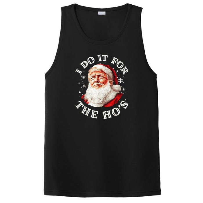 Trump Christmas Santa Claus I Do It For The Hos Cute Xmas PosiCharge Competitor Tank