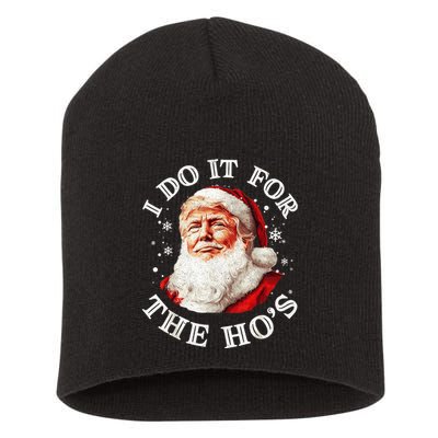 Trump Christmas Santa Claus I Do It For The Hos Cute Xmas Short Acrylic Beanie