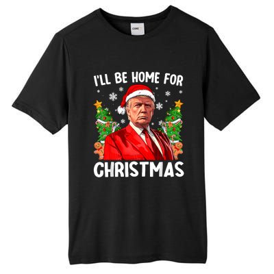 Trump Christmas Santa Hat Ill Be Home For Christmas Tall Fusion ChromaSoft Performance T-Shirt