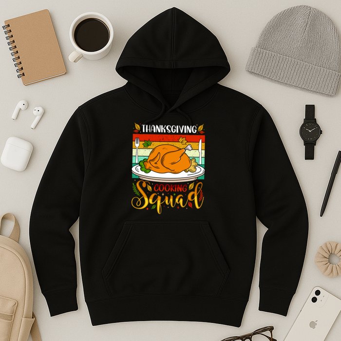 Thanksgiving Cooking Squad Fun Turkey Dinner Cooking Team Hoodie