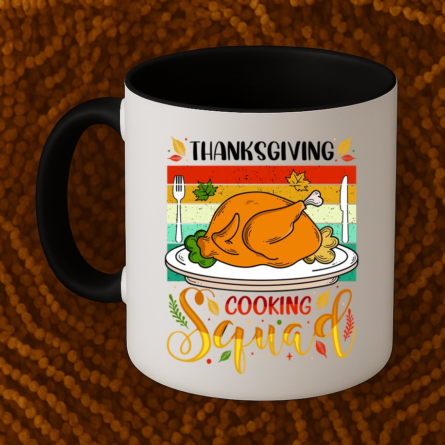 Thanksgiving Cooking Squad Fun Turkey Dinner Cooking Team Mug