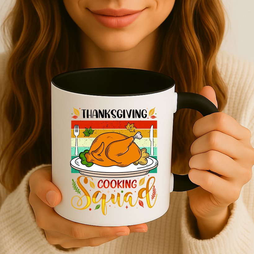 Thanksgiving Cooking Squad Fun Turkey Dinner Cooking Team Mug
