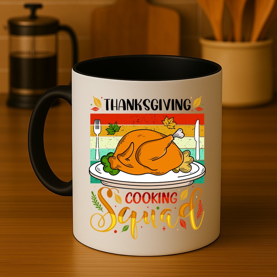 Thanksgiving Cooking Squad Fun Turkey Dinner Cooking Team Mug
