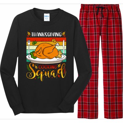 Thanksgiving Cooking Squad Fun Turkey Dinner Cooking Team Long Sleeve Pajama Set