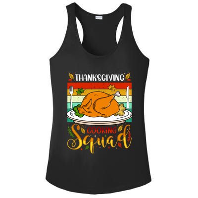 Thanksgiving Cooking Squad Fun Turkey Dinner Cooking Team Ladies PosiCharge Competitor Racerback Tank