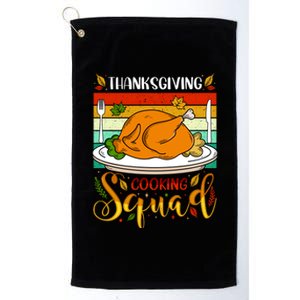 Thanksgiving Cooking Squad Fun Turkey Dinner Cooking Team Platinum Collection Golf Towel