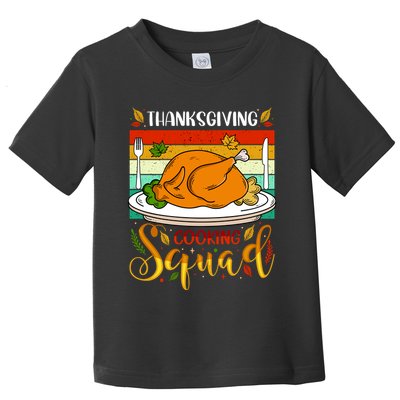 Thanksgiving Cooking Squad Fun Turkey Dinner Cooking Team Toddler T-Shirt