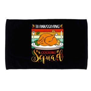 Thanksgiving Cooking Squad Fun Turkey Dinner Cooking Team Microfiber Hand Towel