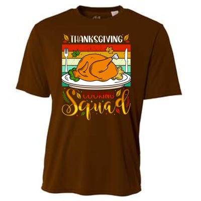 Thanksgiving Cooking Squad Fun Turkey Dinner Cooking Team Cooling Performance Crew T-Shirt