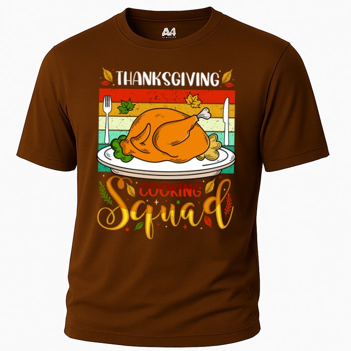 Thanksgiving Cooking Squad Fun Turkey Dinner Cooking Team Cooling Performance Crew T-Shirt