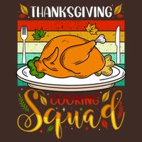 Thanksgiving Cooking Squad Fun Turkey Dinner Cooking Team Cooling Performance Crew T-Shirt