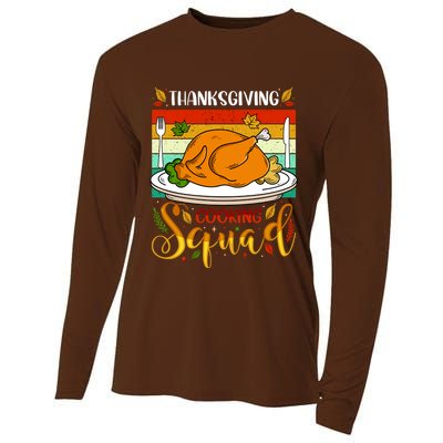 Thanksgiving Cooking Squad Fun Turkey Dinner Cooking Team Cooling Performance Long Sleeve Crew