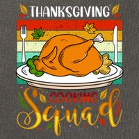 Thanksgiving Cooking Squad Fun Turkey Dinner Cooking Team Cotton Canvas Backpack