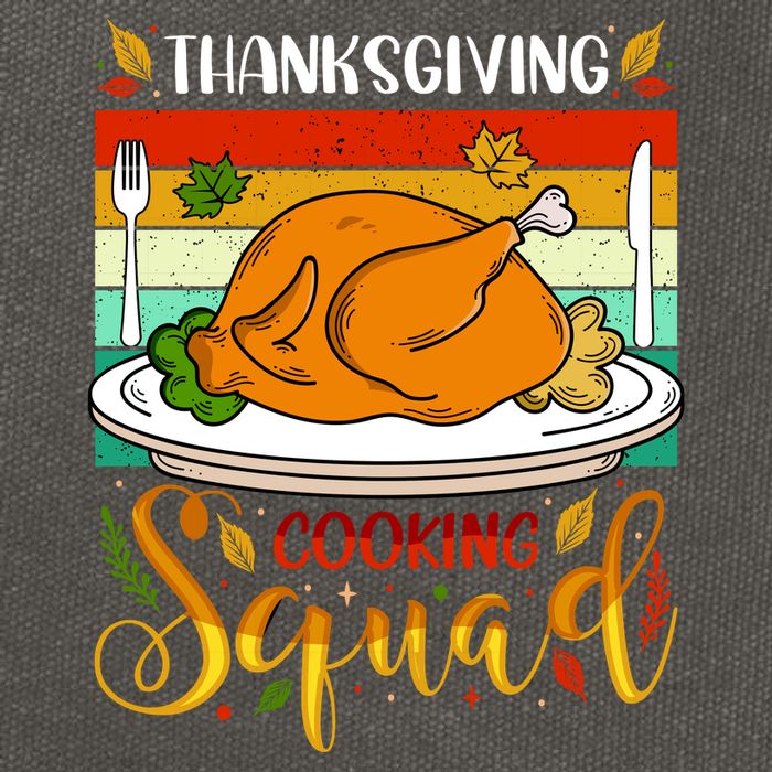 Thanksgiving Cooking Squad Fun Turkey Dinner Cooking Team Cotton Canvas Backpack