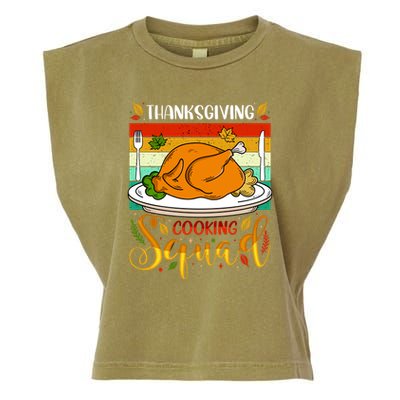 Thanksgiving Cooking Squad Fun Turkey Dinner Cooking Team Garment-Dyed Women's Muscle Tee