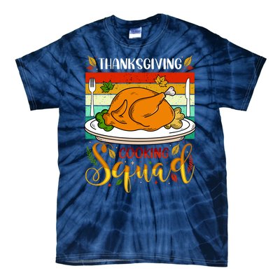 Thanksgiving Cooking Squad Fun Turkey Dinner Cooking Team Tie-Dye T-Shirt