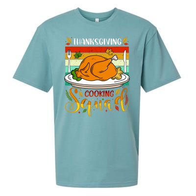 Thanksgiving Cooking Squad Fun Turkey Dinner Cooking Team Sueded Cloud Jersey T-Shirt