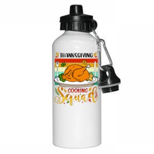 Thanksgiving Cooking Squad Fun Turkey Dinner Cooking Team Aluminum Water Bottle