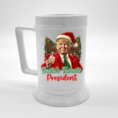 Trump Christmas SantaS Favorite President Funny Santa Cute Gift Beer Stein