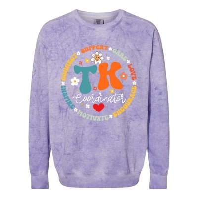 Tk Coordinator Squad Transitionalkindergarten School Gift Colorblast Crewneck Sweatshirt