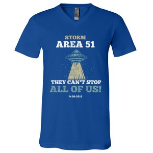 They Cant Stop All Of Us Storm Area 51 Gift V-Neck T-Shirt