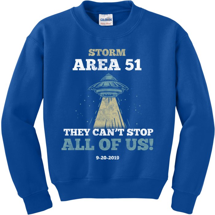 They Cant Stop All Of Us Storm Area 51 Gift Kids Sweatshirt