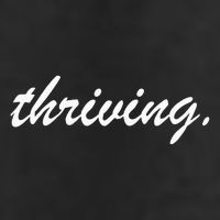Thriving Cursive Script Dark Cool Comfort Performance Bucket Hat