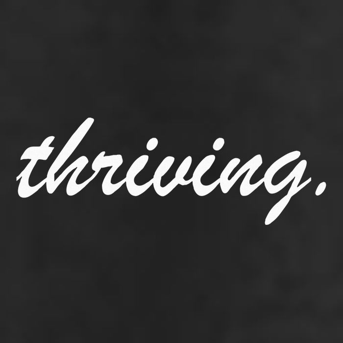 Thriving Cursive Script Dark Cool Comfort Performance Bucket Hat