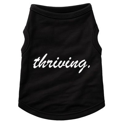 Thriving Cursive Script Dark Doggie Tank
