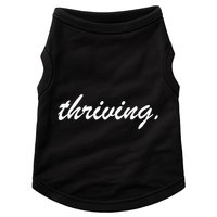 Thriving Cursive Script Dark Doggie Tank