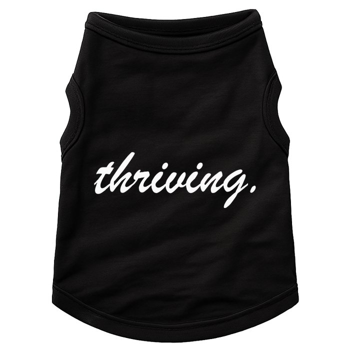 Thriving Cursive Script Dark Doggie Tank
