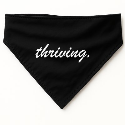 Thriving Cursive Script Dark USA-Made Doggie Bandana