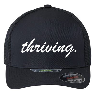 Thriving Cursive Script Dark Flexfit Unipanel Trucker Cap