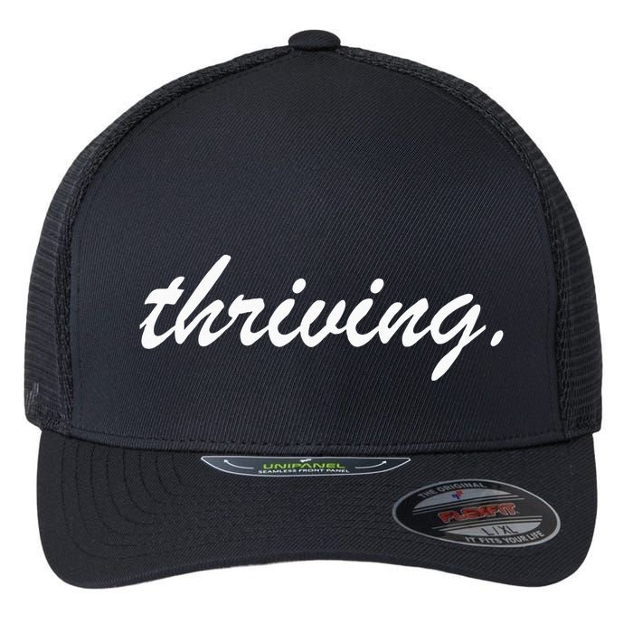 Thriving Cursive Script Dark Flexfit Unipanel Trucker Cap