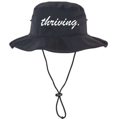 Thriving Cursive Script Dark Bucket Hat