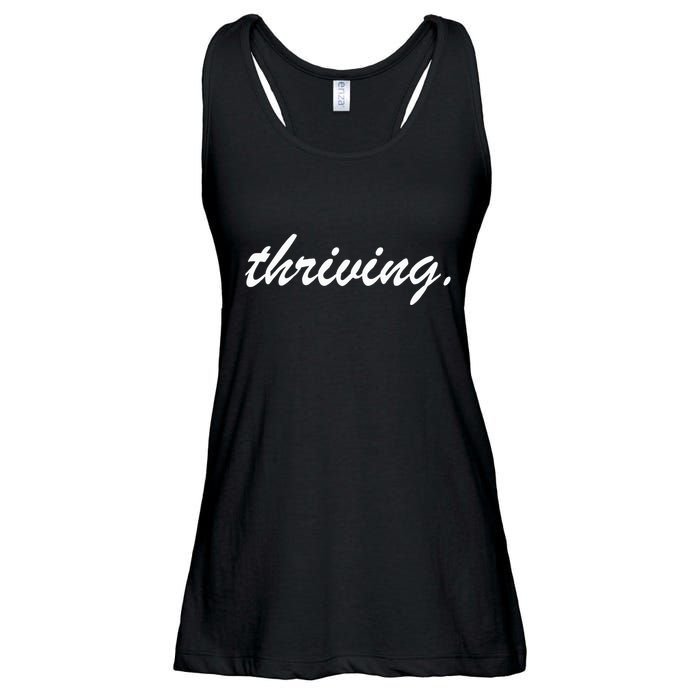 Thriving Cursive Script Dark Ladies Essential Flowy Tank