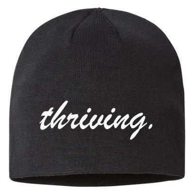 Thriving Cursive Script Dark Sustainable Beanie
