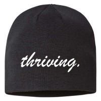Thriving Cursive Script Dark Sustainable Beanie