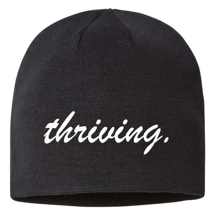 Thriving Cursive Script Dark Sustainable Beanie