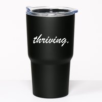 Thriving Cursive Script Dark Tumbler