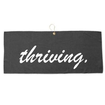 Thriving Cursive Script Dark Large Microfiber Waffle Golf Towel