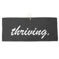 Thriving Cursive Script Dark Large Microfiber Waffle Golf Towel