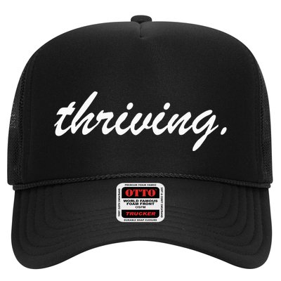 Thriving Cursive Script Dark Trucker Hat