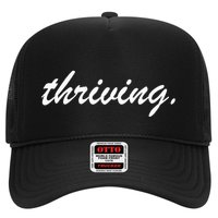 Thriving Cursive Script Dark Trucker Hat