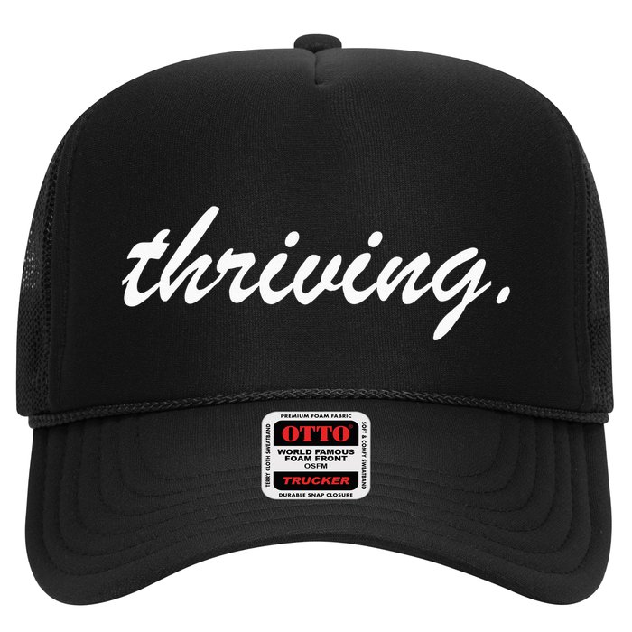 Thriving Cursive Script Dark Trucker Hat