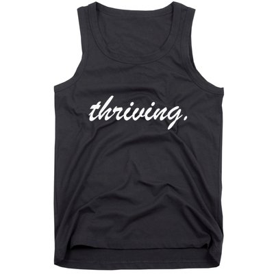 Thriving Cursive Script Dark Tank Top