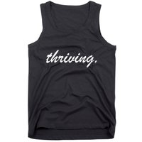Thriving Cursive Script Dark Tank Top